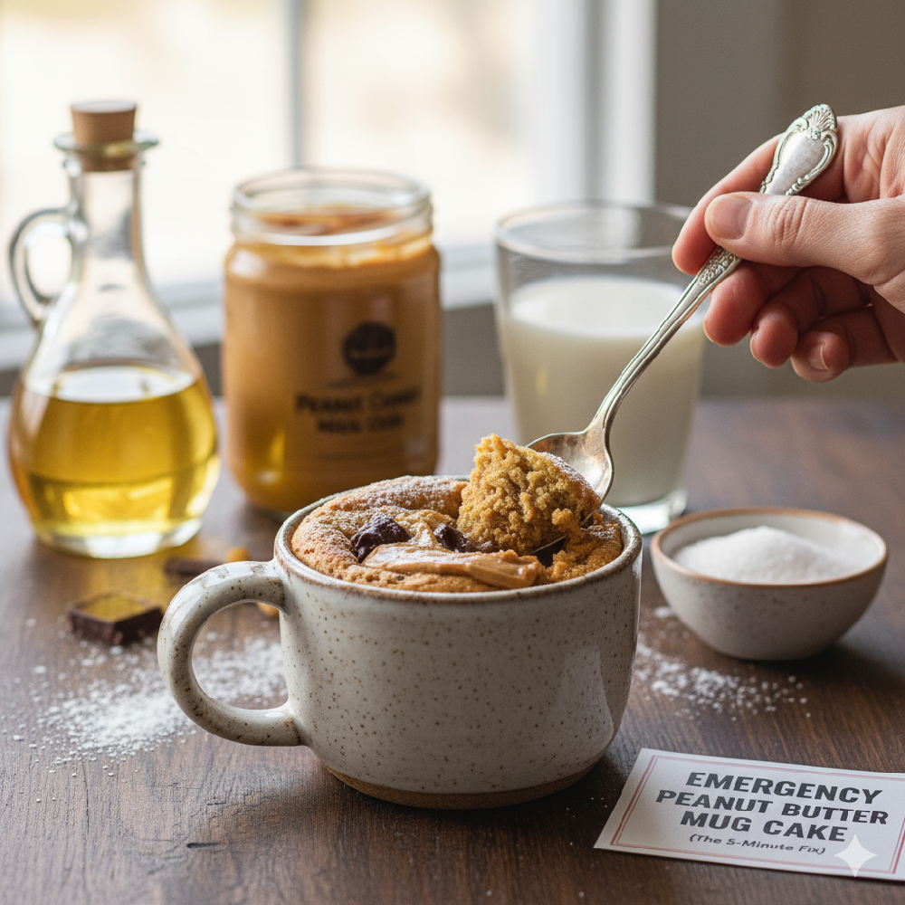 Emergency Peanut Butter Mug Cake